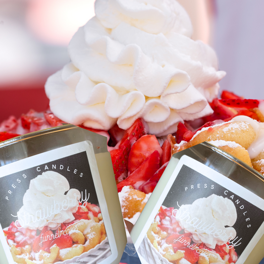 Strawberry funnel cake